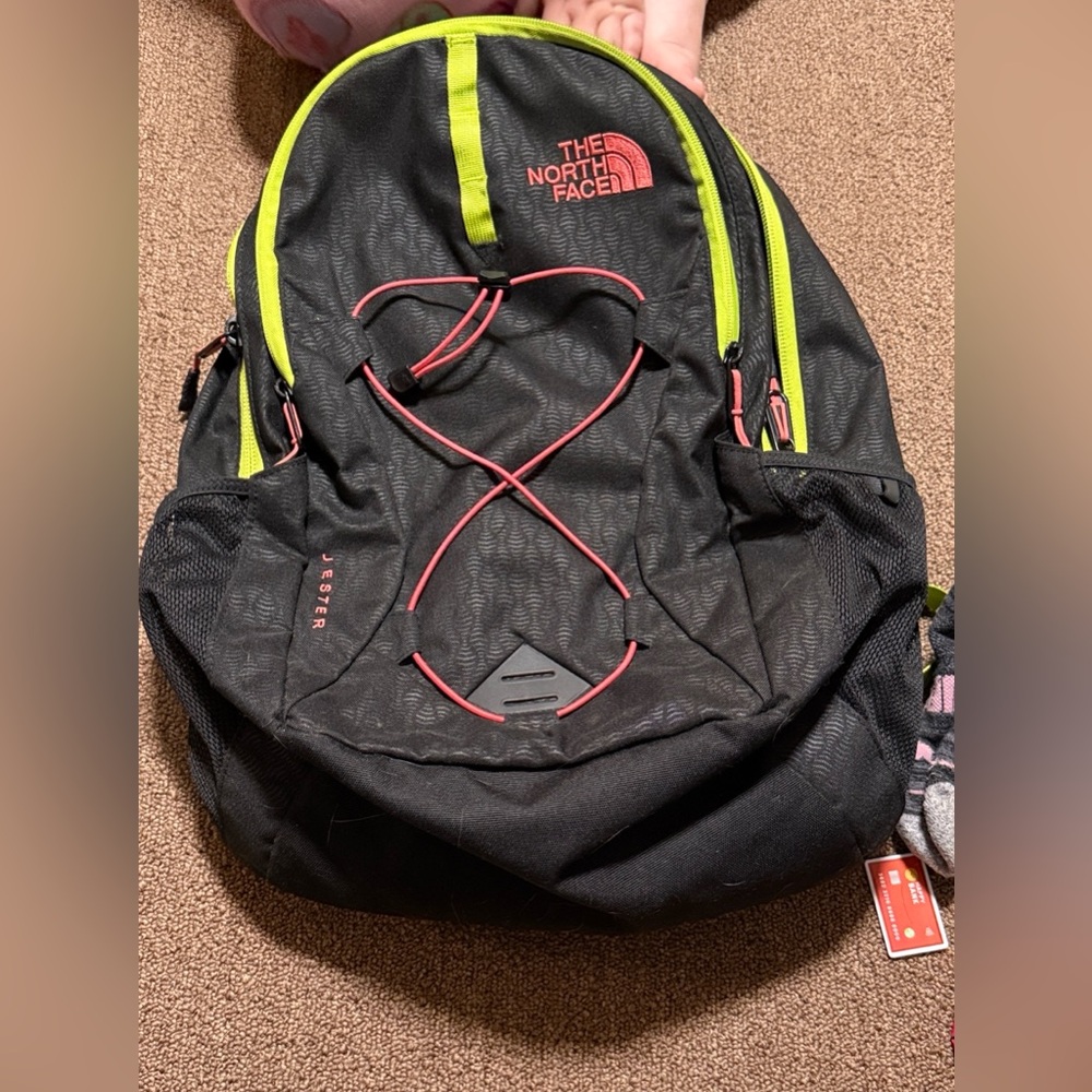 The North Face Black and Pink Backpack